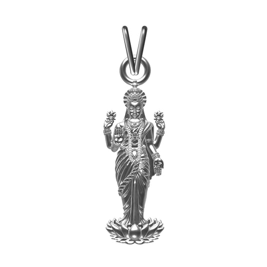 Silver Mata Dhanlaxmi Devi Pendant