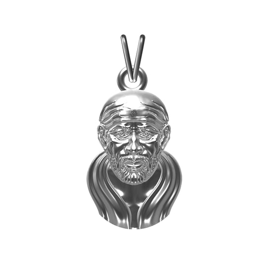 Silver Sai Baba Statuary Healing Pendant