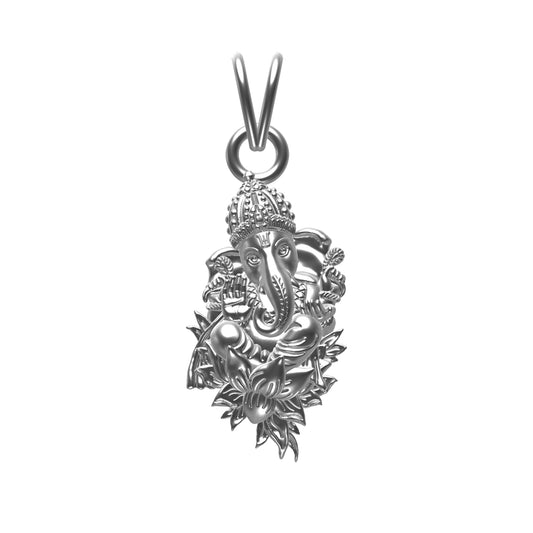 Silver Lord Ganesha Pendant For Blessing