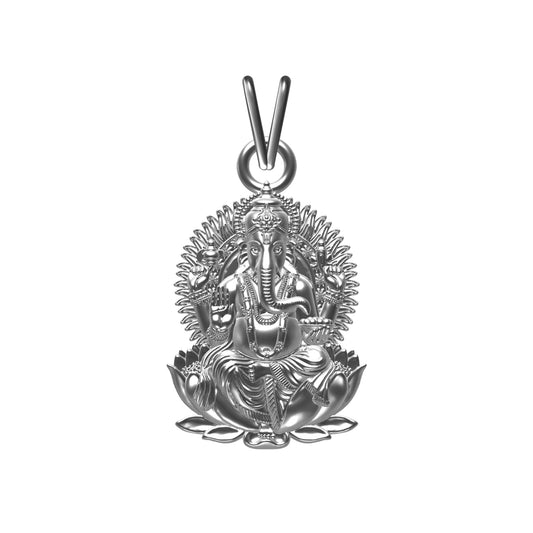 Silver God Shree Ganesha Pendant