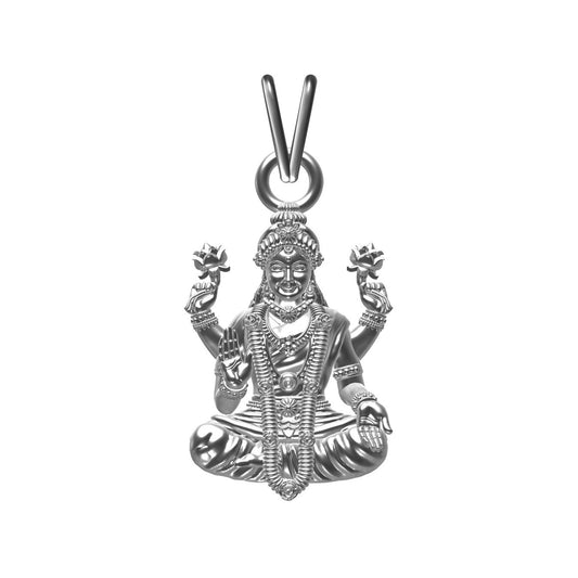 Silver Maa Lakshmi Mataji Pendant