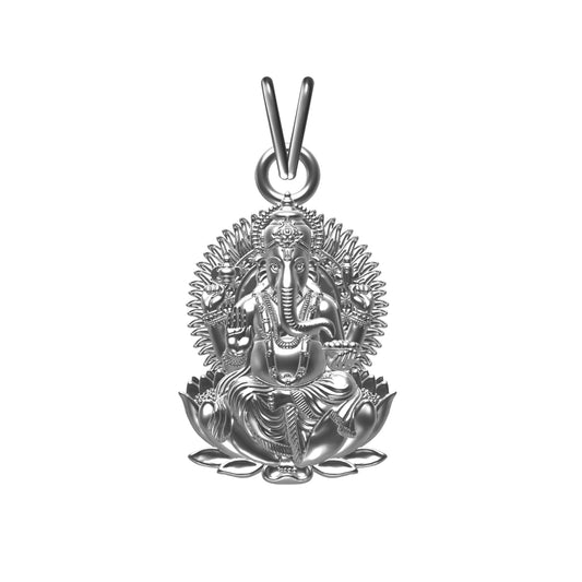 Silver Lord Ganesha Ganpati Pendant