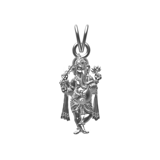 Silver God Ganesh Avtar Pendant