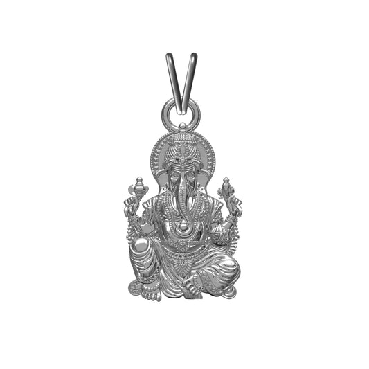 Silver God Ganesha Idol Pendant