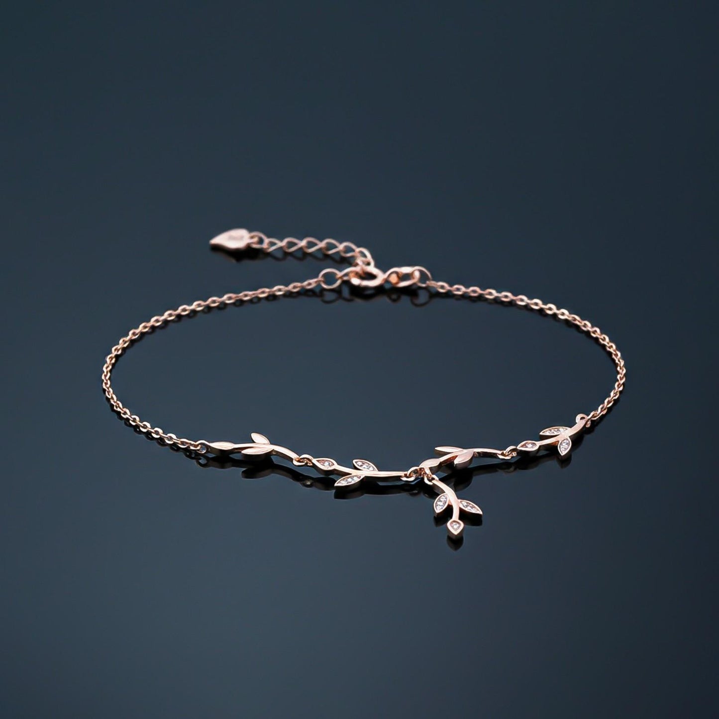 Rose Gold Tree Branches Anklet
