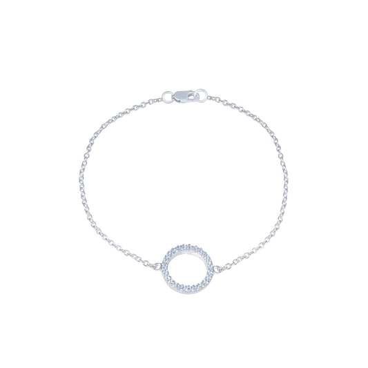Silver Circle Halo Bracelet