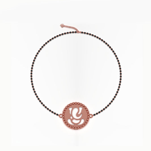 Rose Gold Religious Lord Ganesh Bracelet