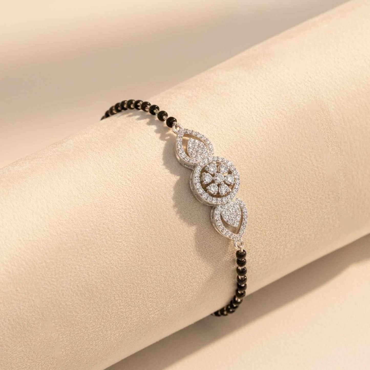 Silver Nature Inspired Bridal Bracelet