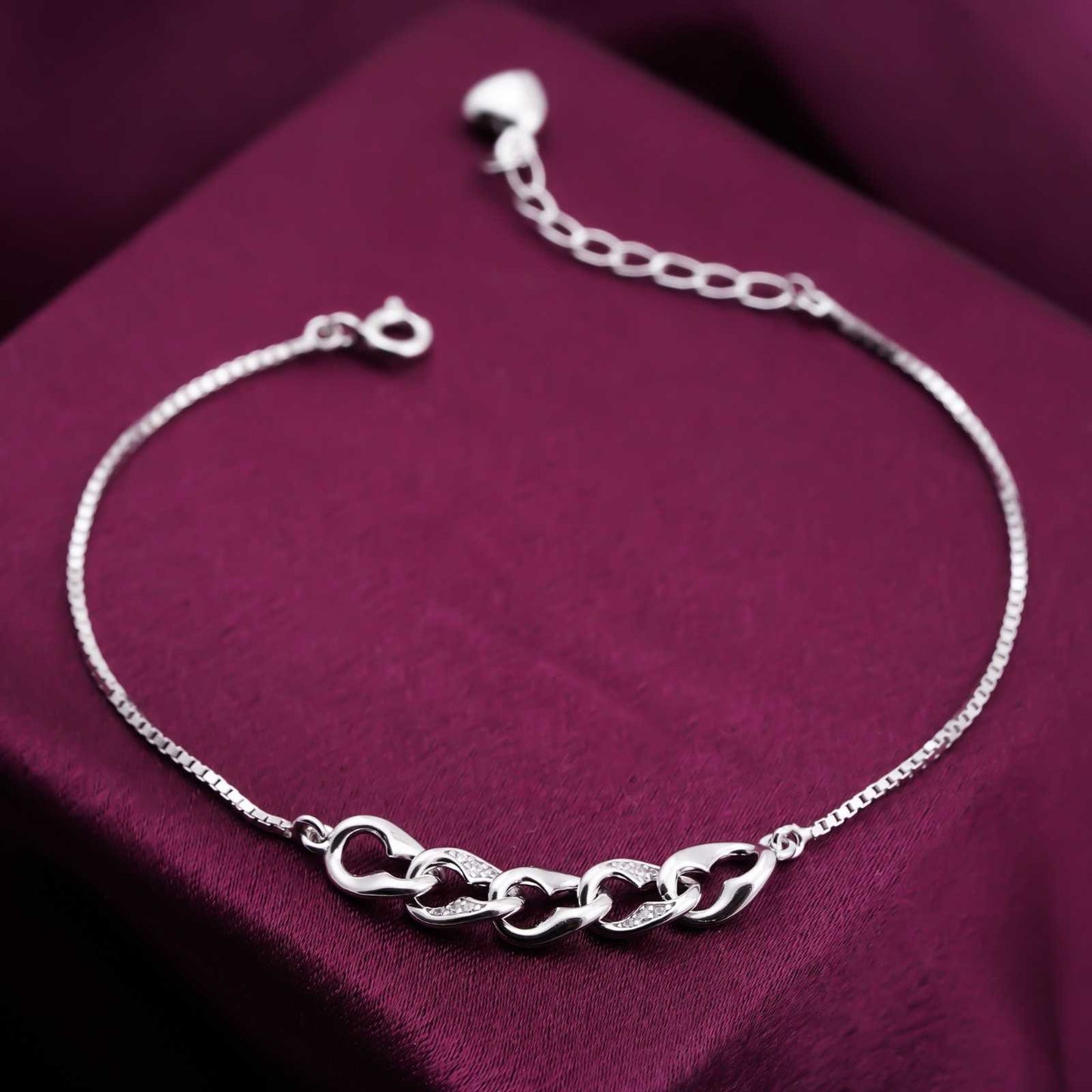 Silver Forever Linked Bracelet For Her