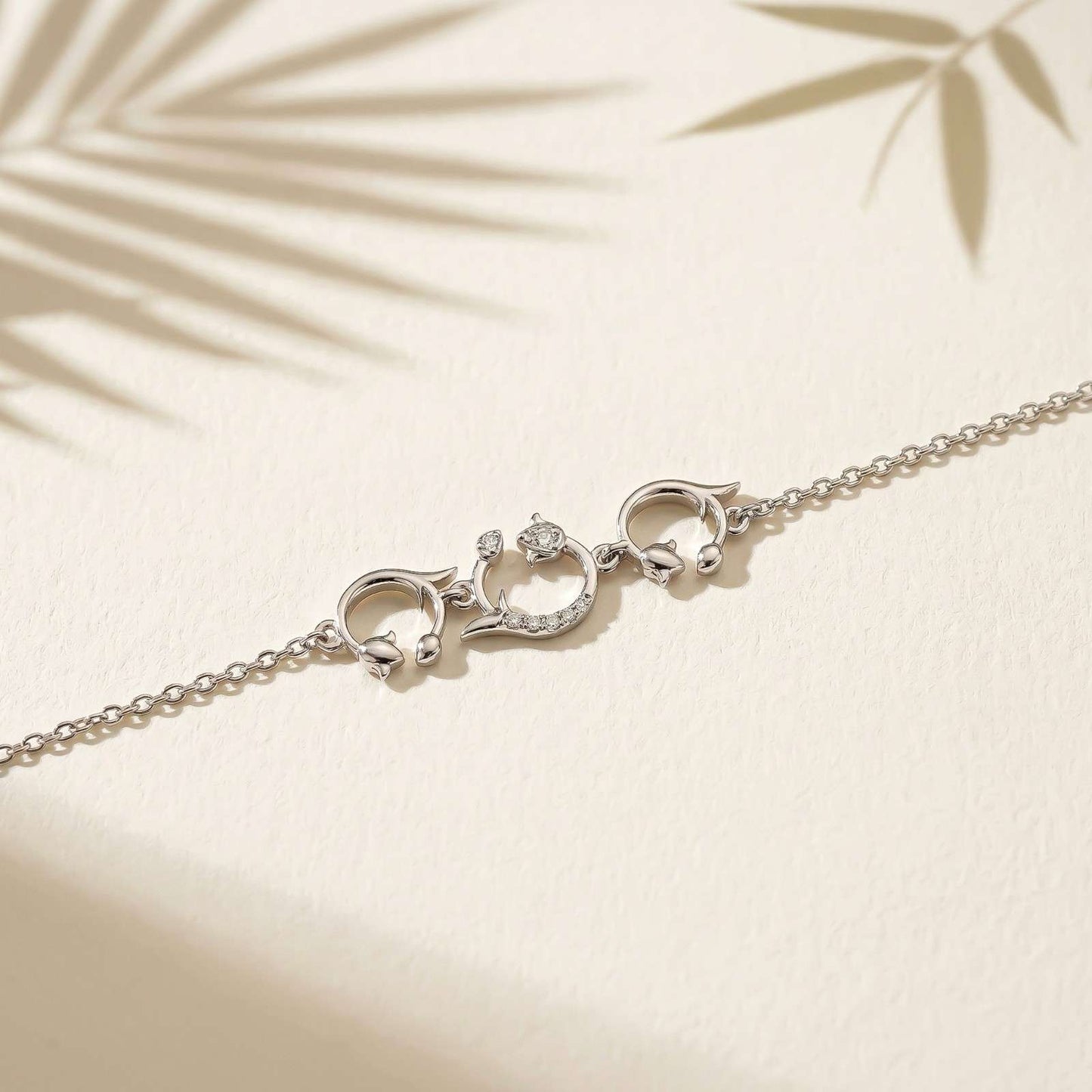 Silver Nature Floral Vine Bracelet