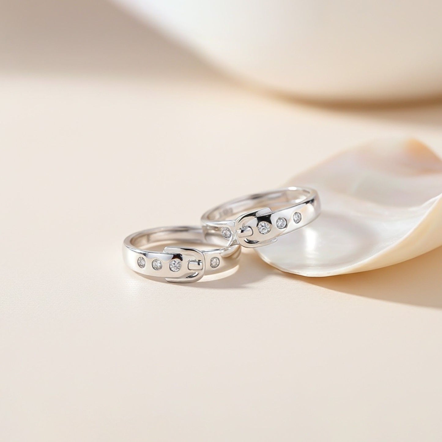 Silver You & I Couple Rings