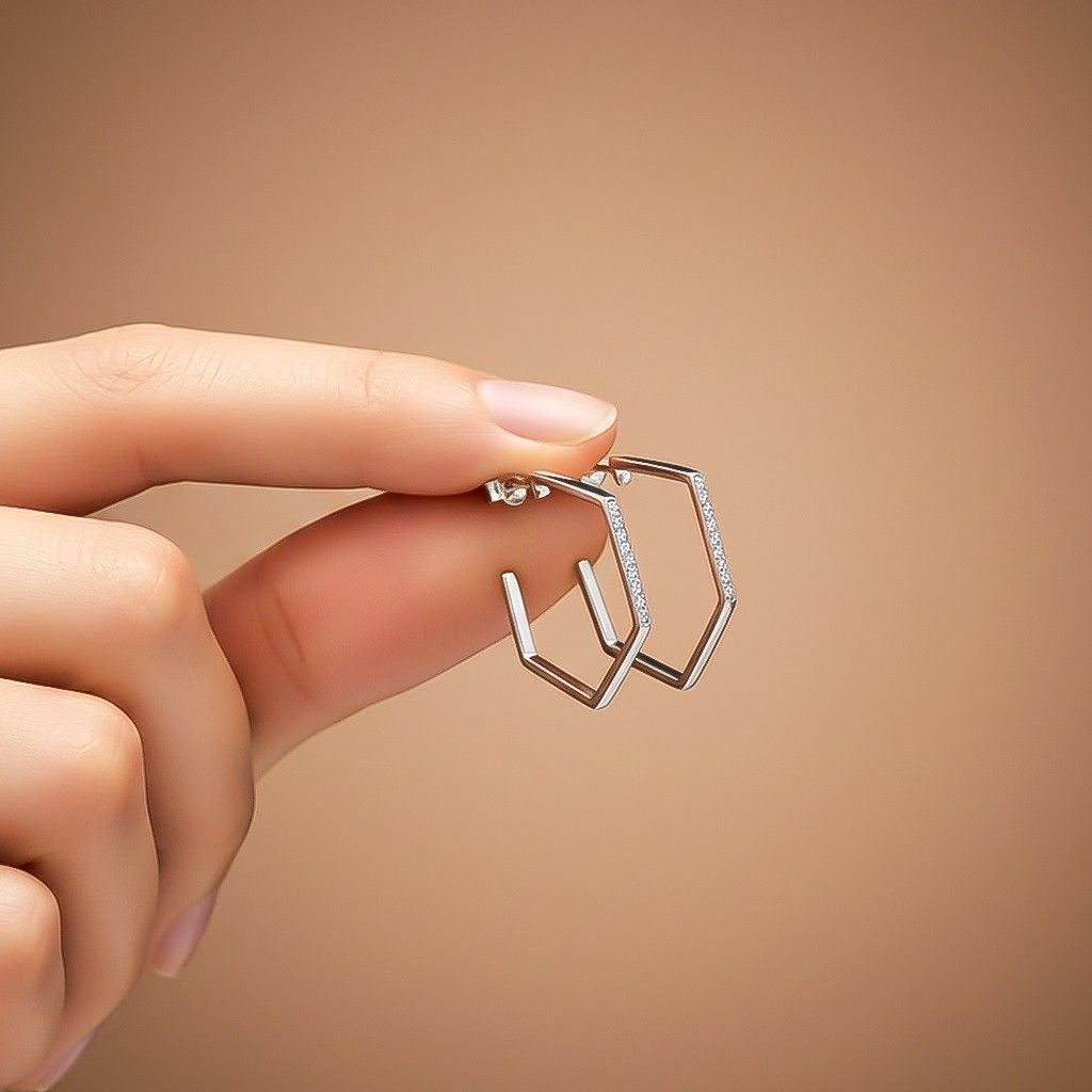 Silver Loop Hoop Earrings