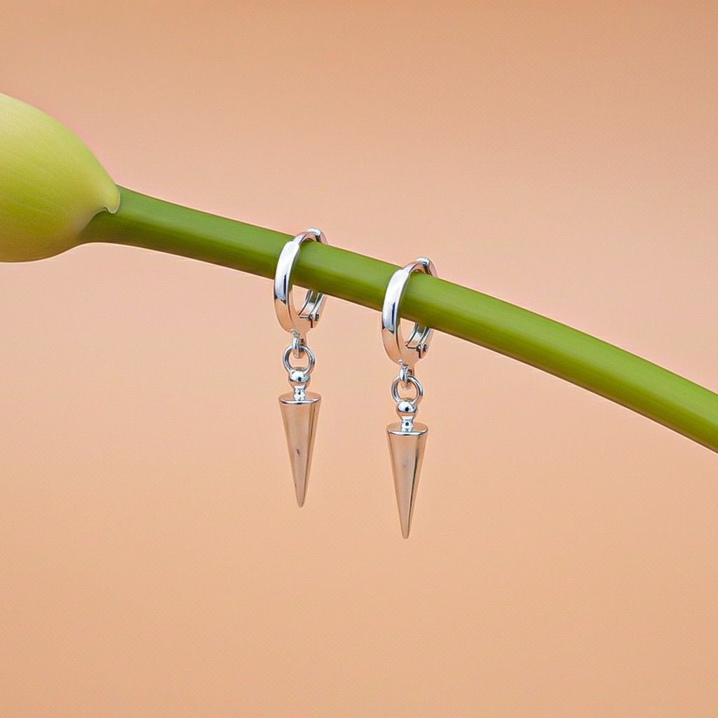 Silver Bullet Drop Men's Earrings