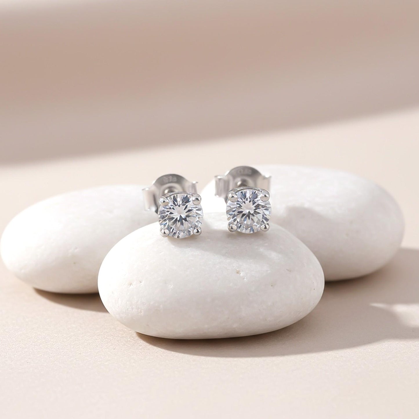 Silver Zircon Mini Stud Earrings