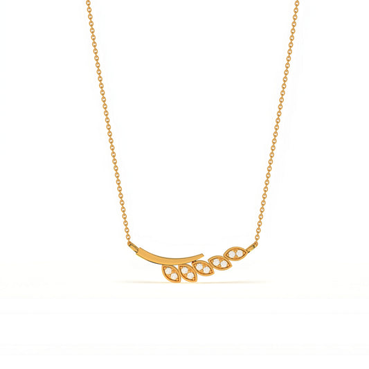 Golden Zircon Bar Necklace