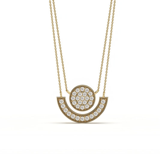 Golden Charm Medal Theme Necklace