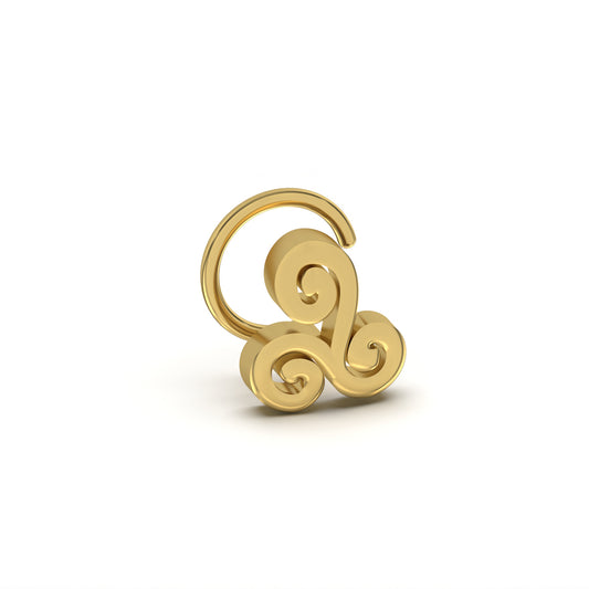 Triskelion Symbol Theme Nose Pin