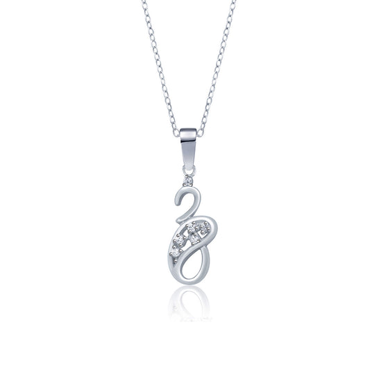 Silver Elite Infinity Sterling Silver Solitaire Pendant