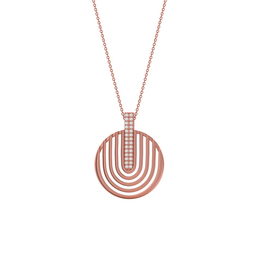 Silver Clutched Medal Rose Gold Pendant