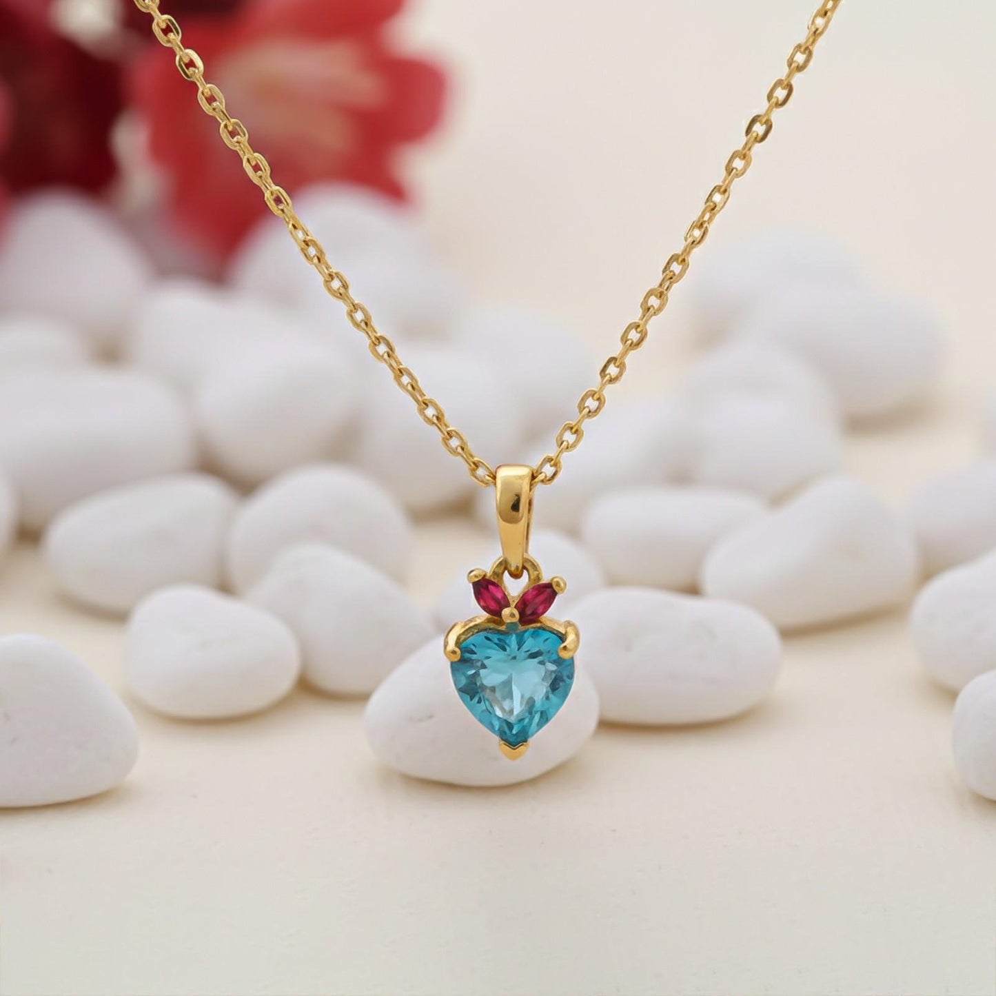 Golden Heart Shaped Bold Pendant
