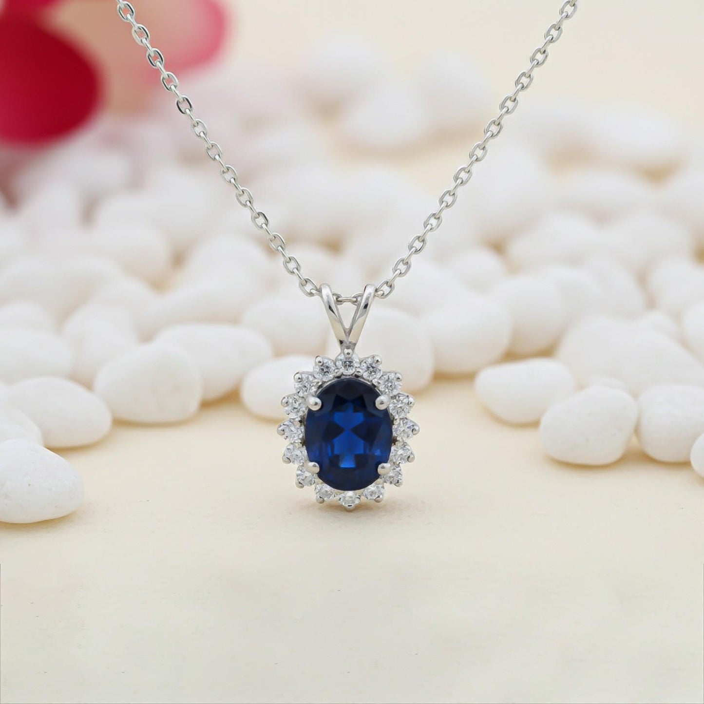 Silver Glory Sapphire Pendant