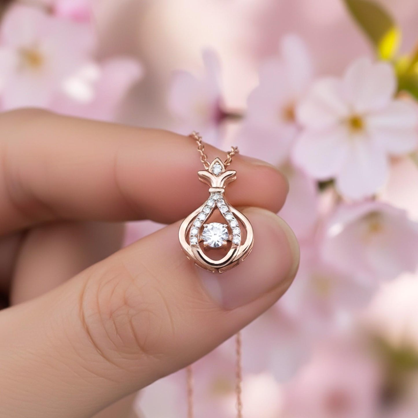 Rose Gold Water Drop Pendant