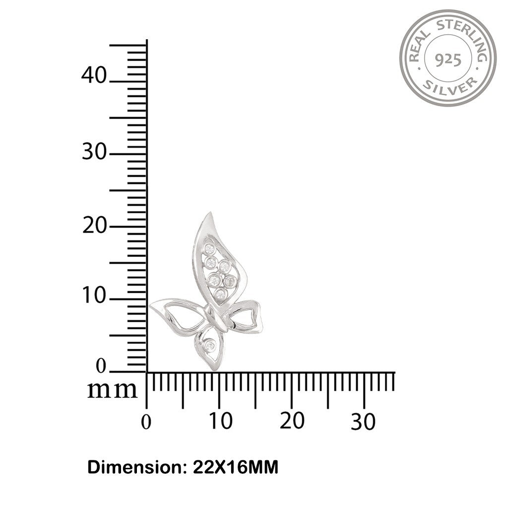 Silver Grace Butterfly Pendant