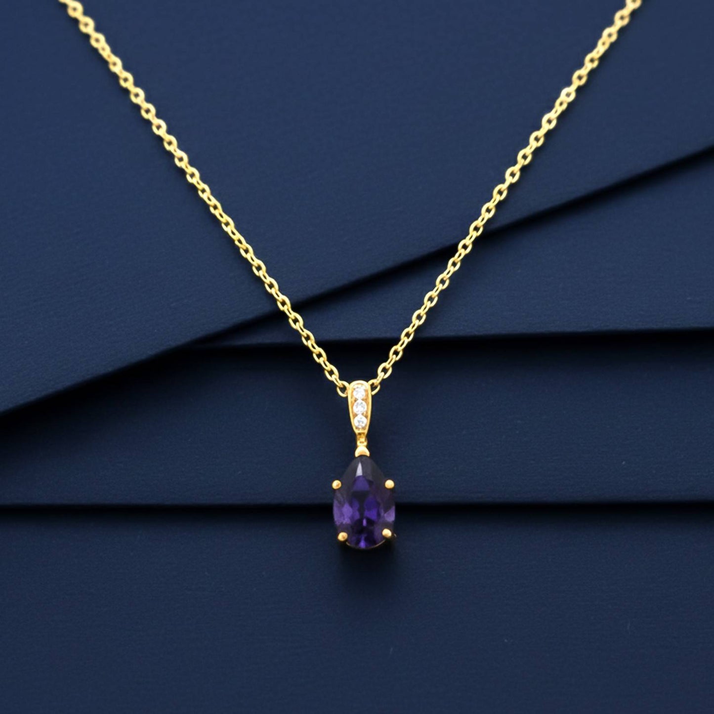 Golden Tanzanite Solitary Pendant