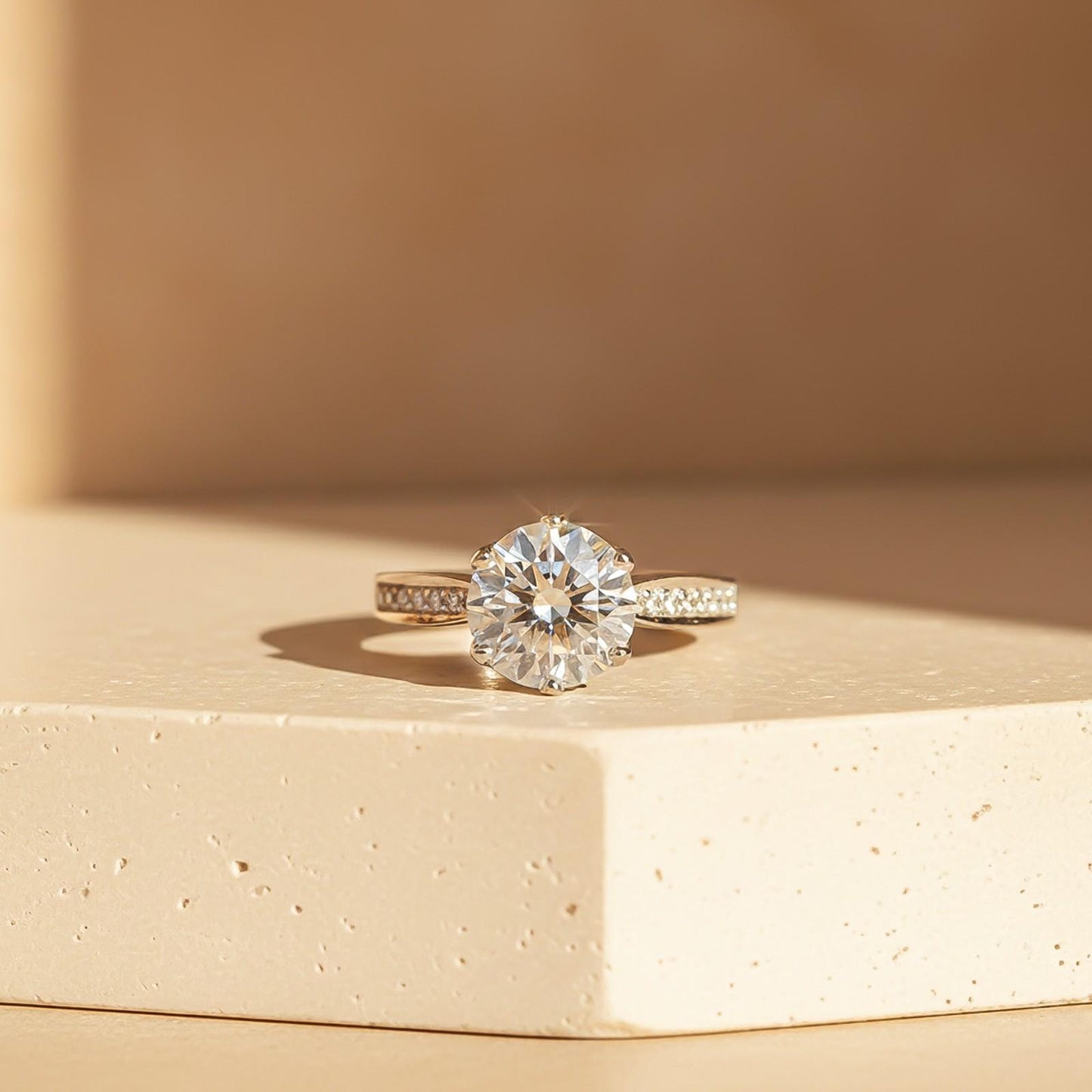 Silver Solitaire Diamond Ring