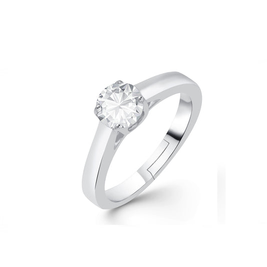 Silver Glory Solitaire Zircon Ring