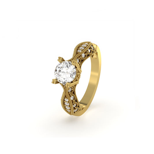 Vintage Style Solitaire Ring