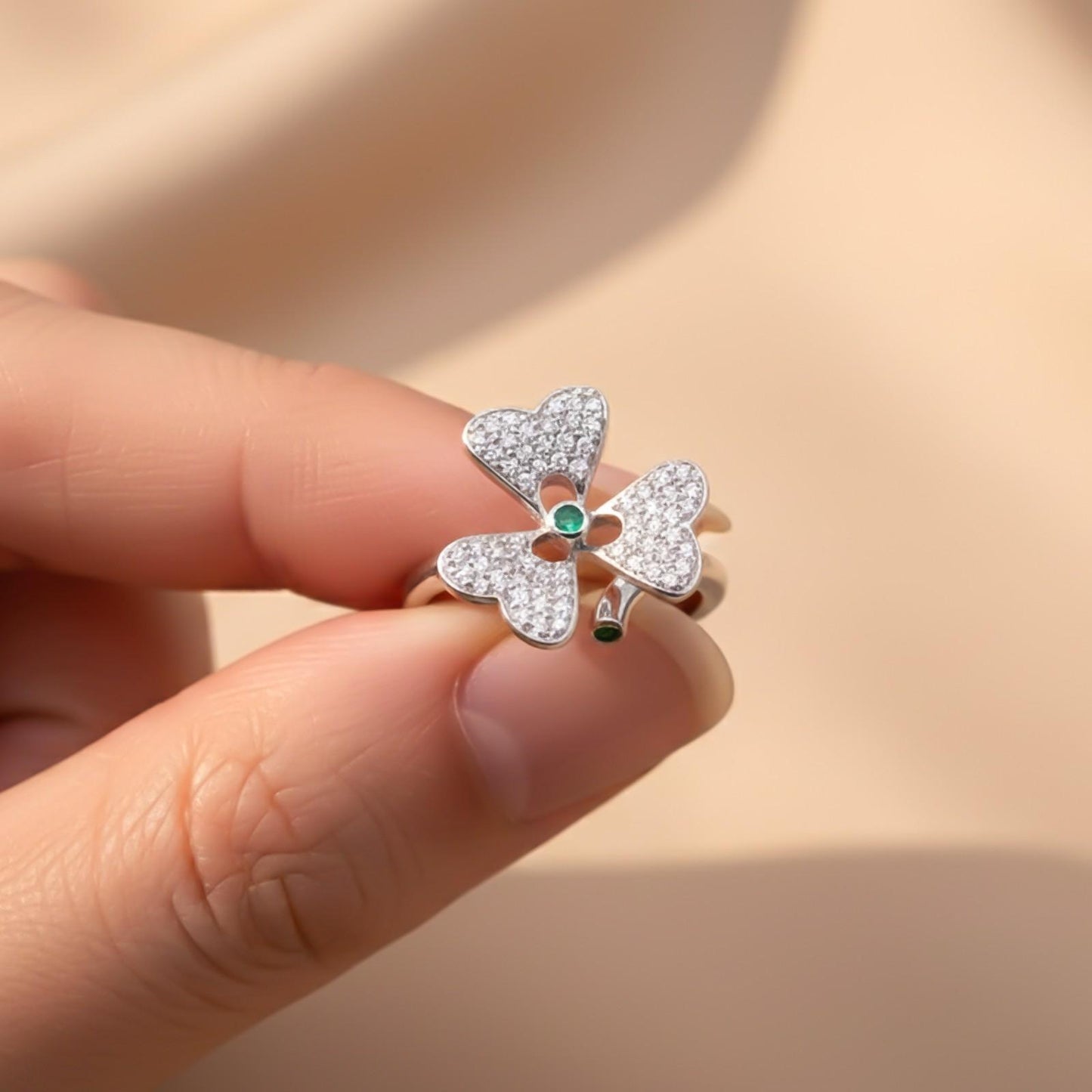 Silver Sterling Tiny Flower Style Ring