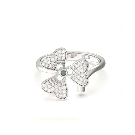 Silver Sterling Tiny Flower Style Ring