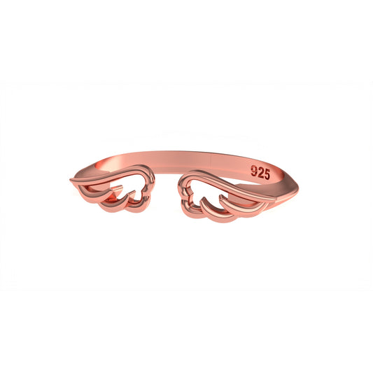 Rose Gold Mini Angle Promise Ring