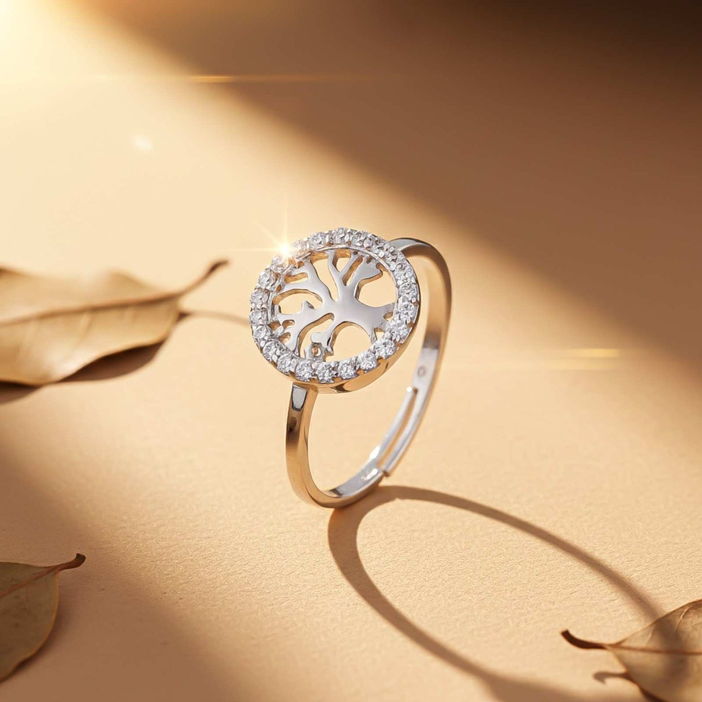 Silver Adam's Tree Of Life Ring