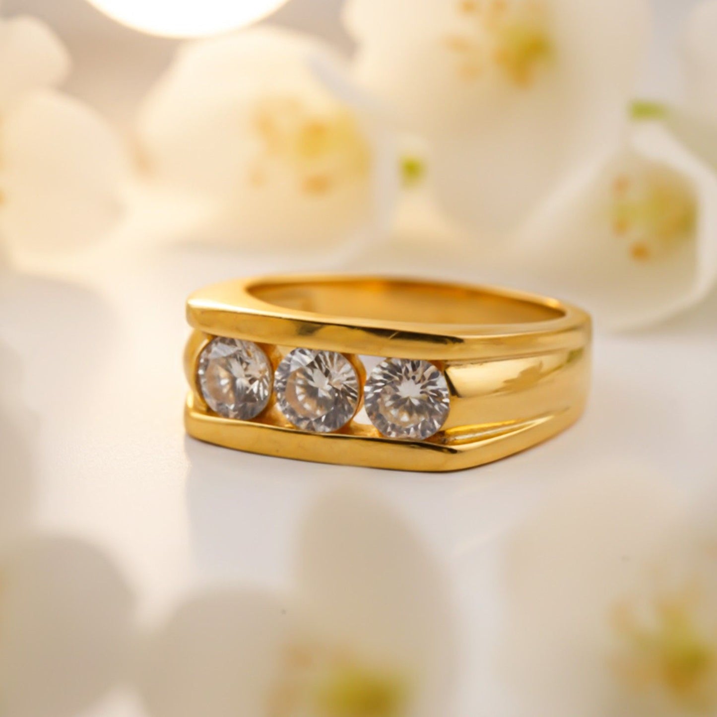 Silver Triple Crown Ring For Him