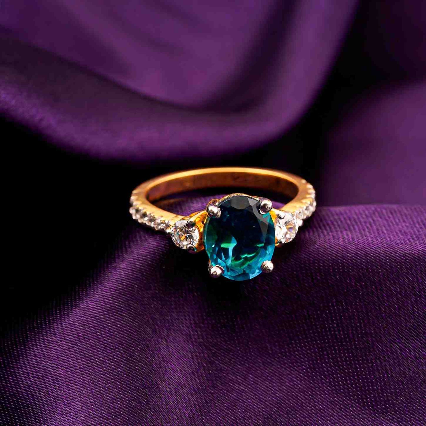Silver London Blue Topaz Accent Ring
