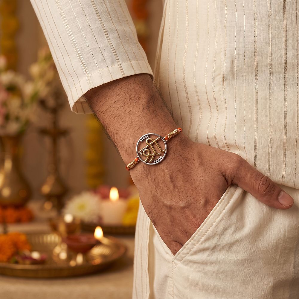 Dual Tone Heavenly Shree Rakhi