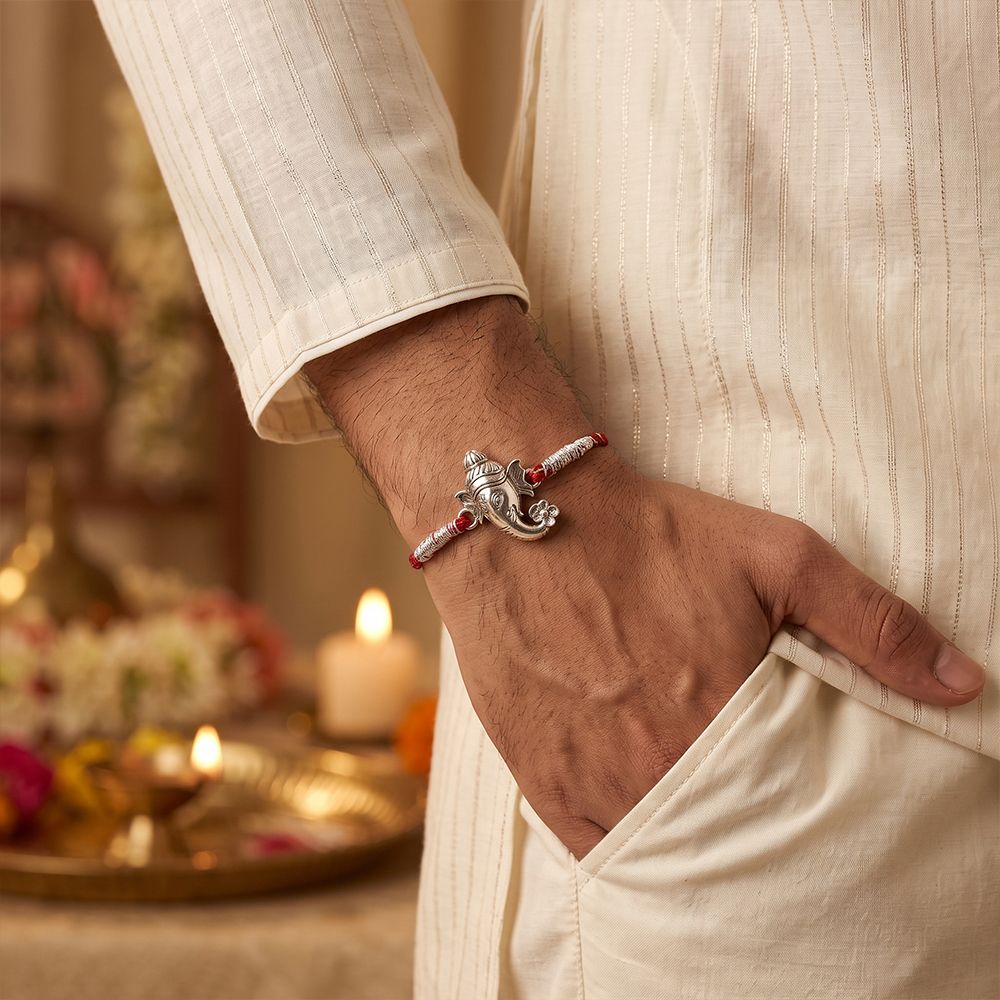 Silver Bala Ganpati Rakhi