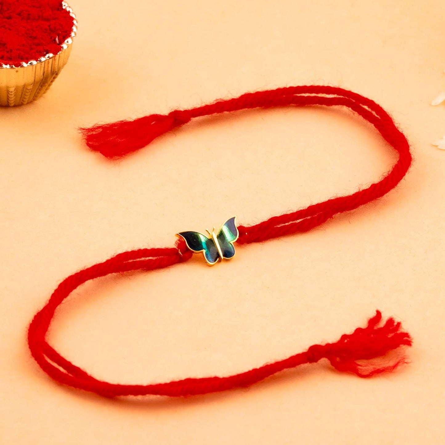 Silver Rakhi: Silver Butterfly Stylish Rakhi For Kids