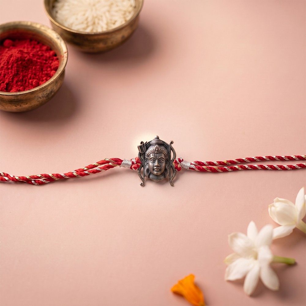Oxidised Lord Ram Face Rakhi