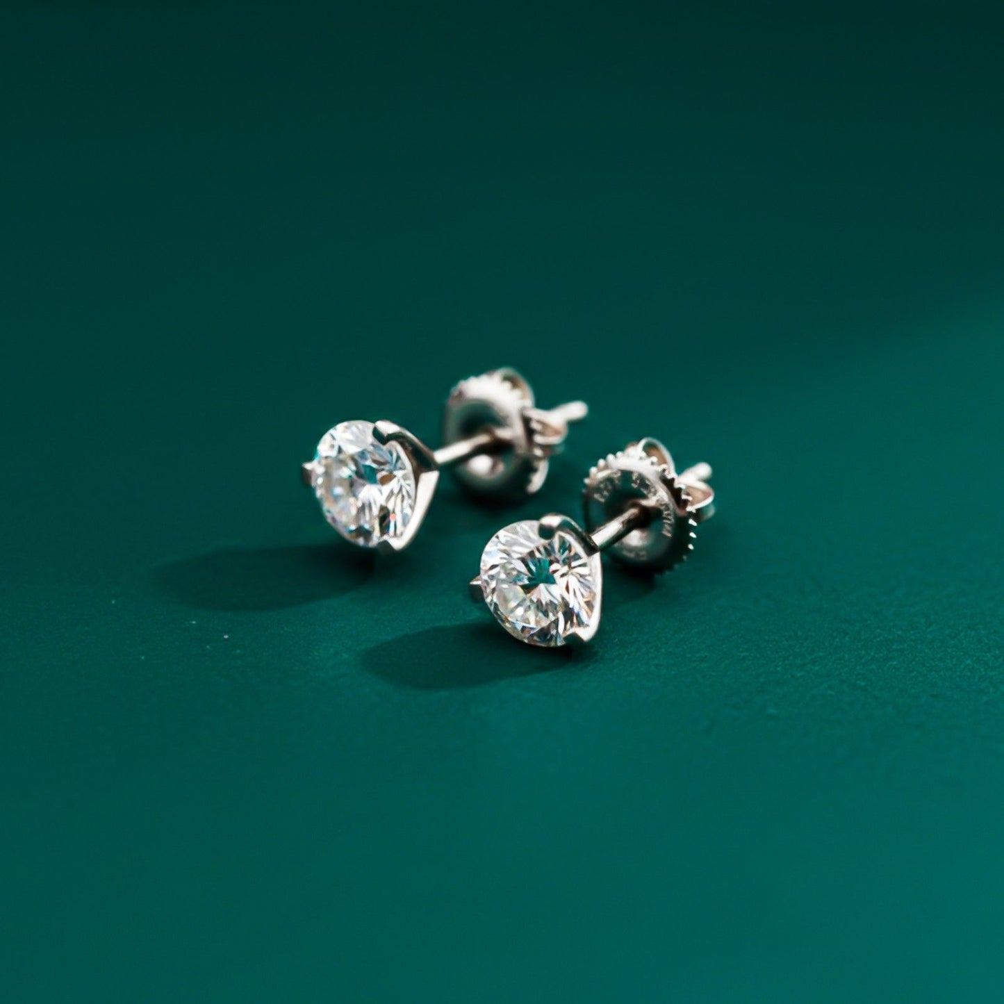 Zircon Stoned Silver Studs