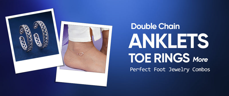 Double Chain Anklets, Toe Rings & More: Perfect Foot Jewelry Combosa