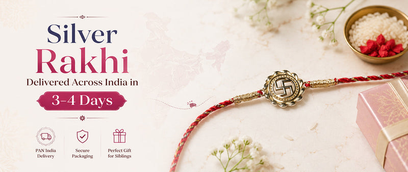 Silver Rakhi Delivered Across India in 3–4 Days