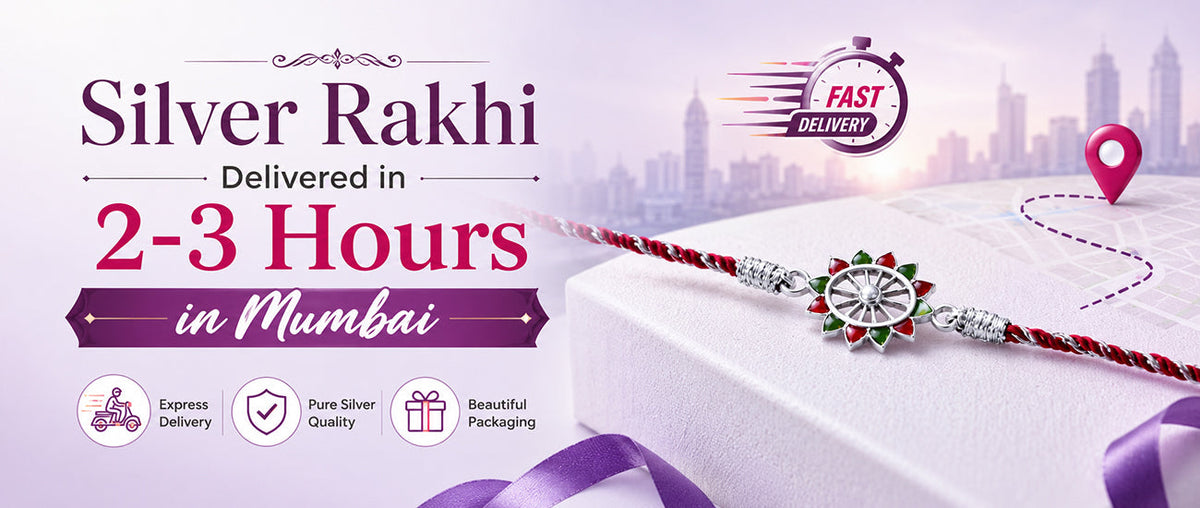 Silver Rakhi Delivered in 2-3 Hours in Mumbai