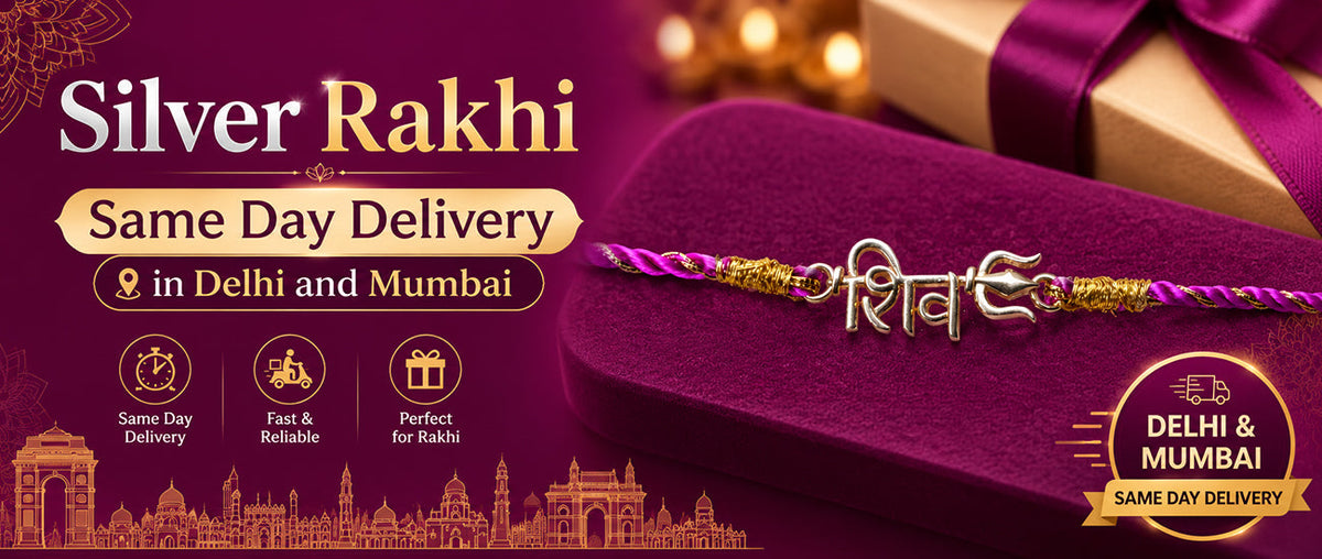 Silver Rakhi Same Day Delivery in Delhi and Mumbai
