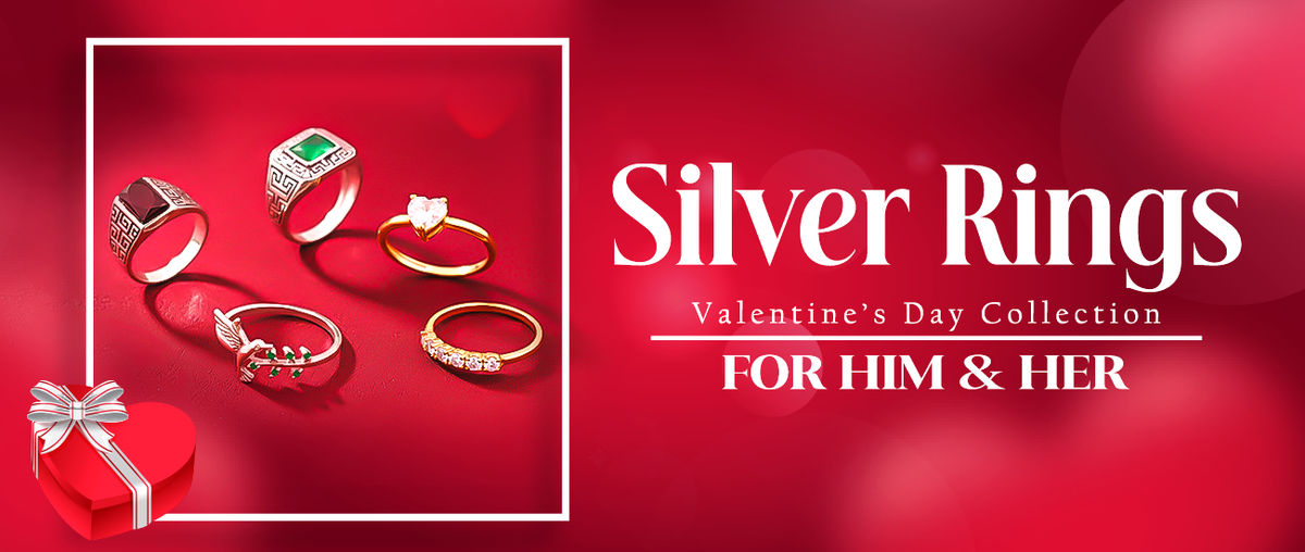 Silver Rings for Valentine’s Day Collection For Him & Her