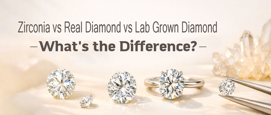 Zirconia vs Real Diamond vs Lab Grown Diamond: What's the Difference?