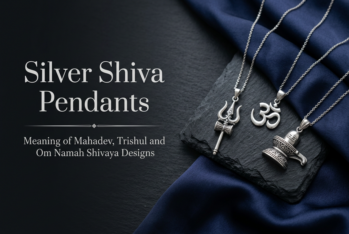 Silver Shiva Pendants: Meaning of Mahadev, Trishul and Om Namah Shivaya Designs