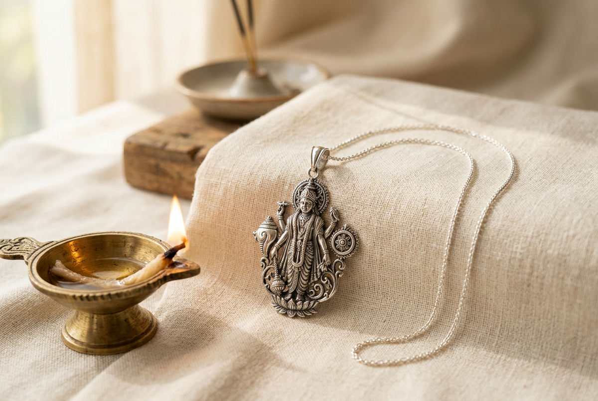 Silver Vishnu Pendant: Meaning, Narayan Designs and How to Wear It